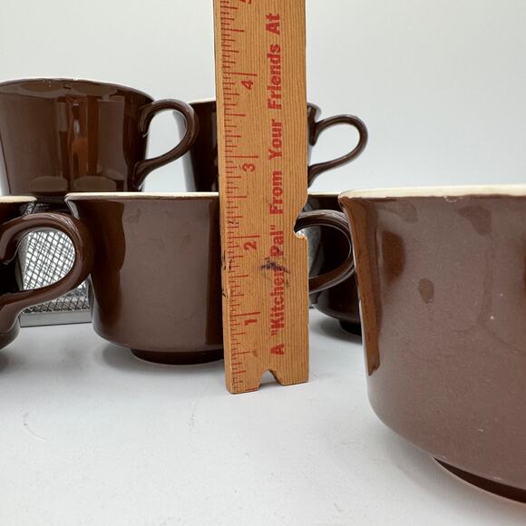 Vintage Sugar, Creamer, & 6 Mugs Coffee Cups in Casa Del Sol by Royal (USA) - Picture 6 of 8